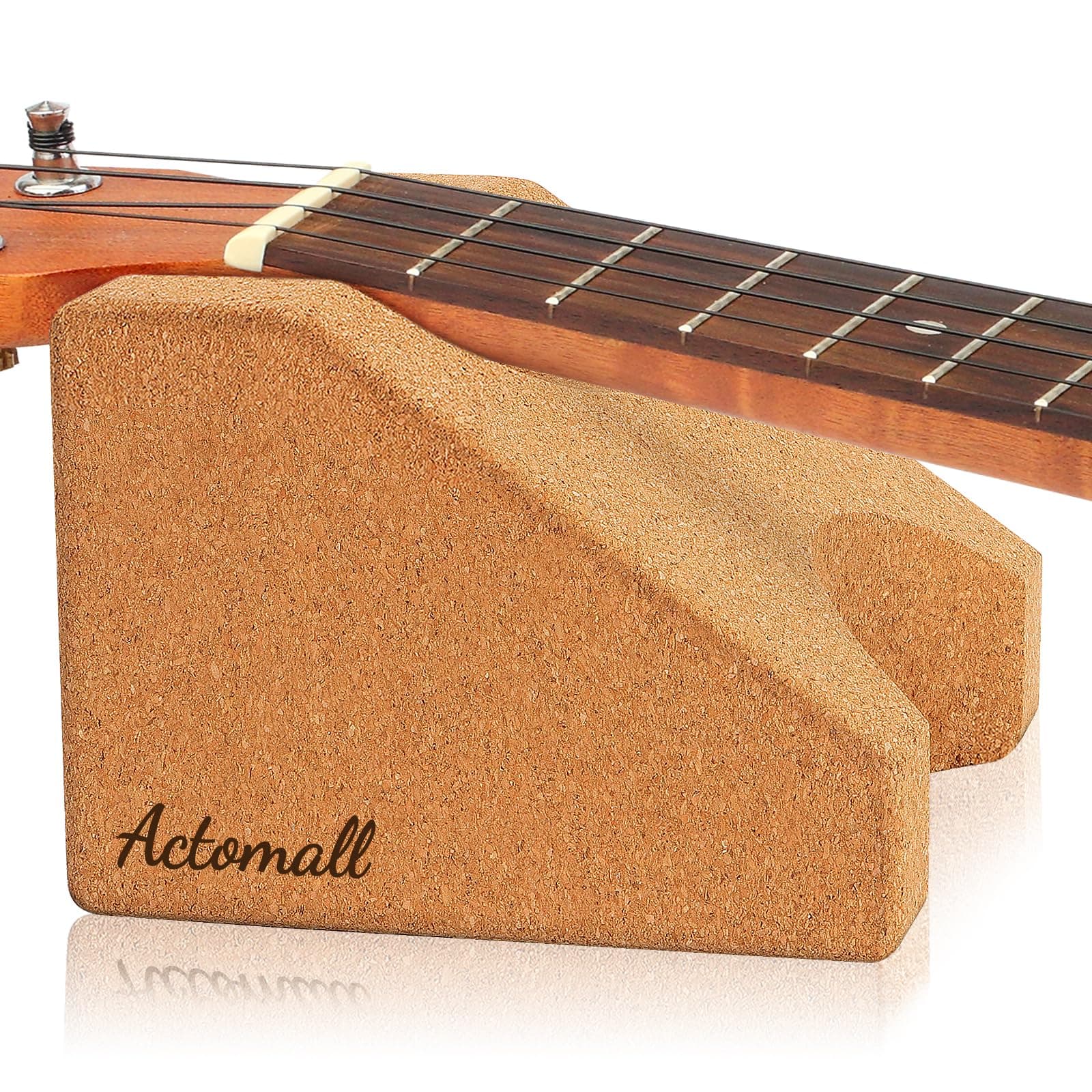 Cork Guitar Neck Rest, Guitar Neck Cradle Support Pillow, Guitar Accessories for Repair, Maintenance, Cleaning, String Instrument Luthier Tool, 100% Natural Cork Die-Cast Cut