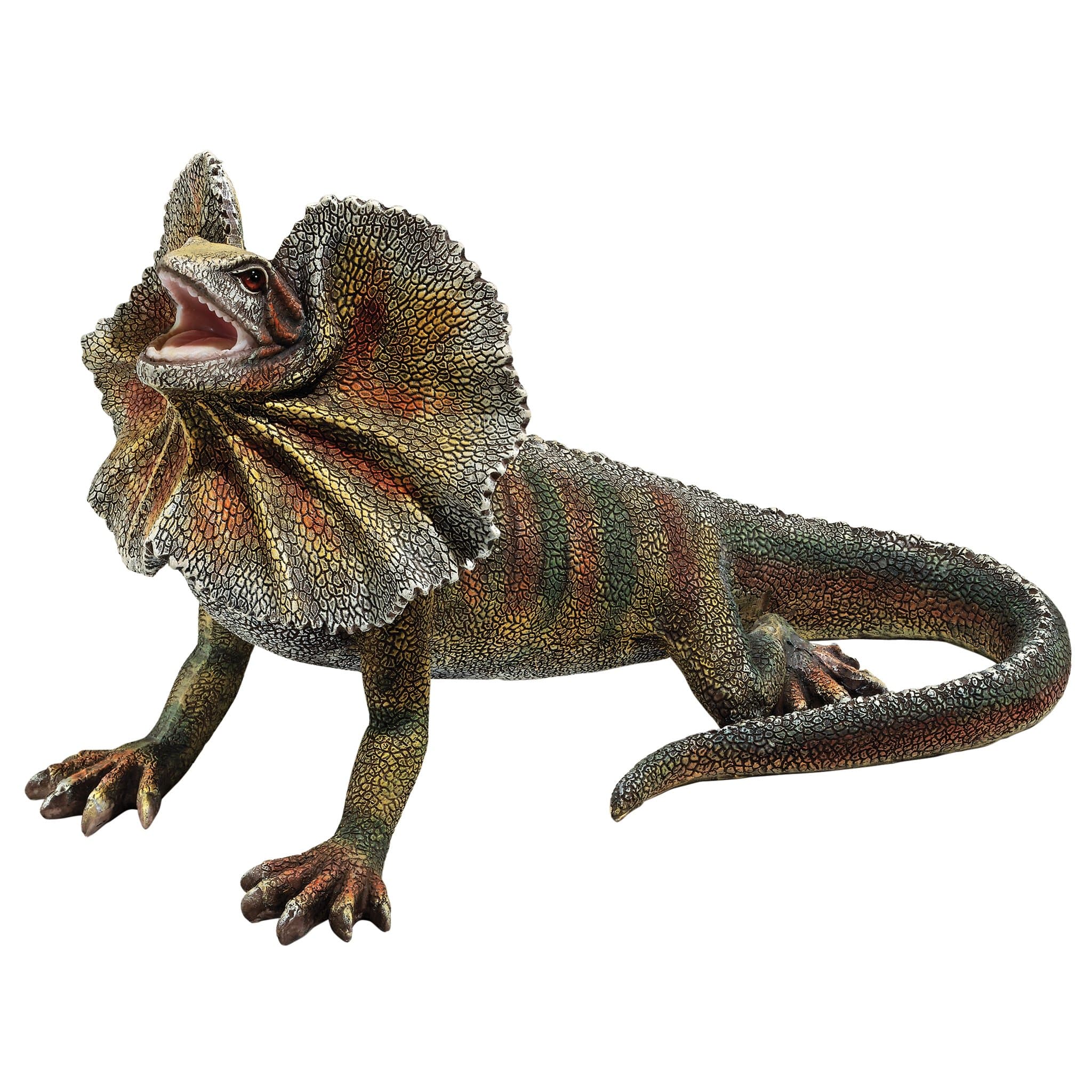 Design Toscano JQ4518 Frill-Necked Lizard Statue, Single,Full Color