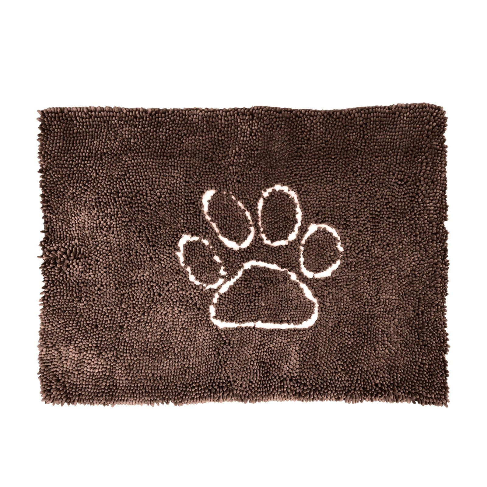 Petfinity Wetpet Ultra Absorbent Microfiber Dog Paw Door Mat, Chenille, Chestnut, S