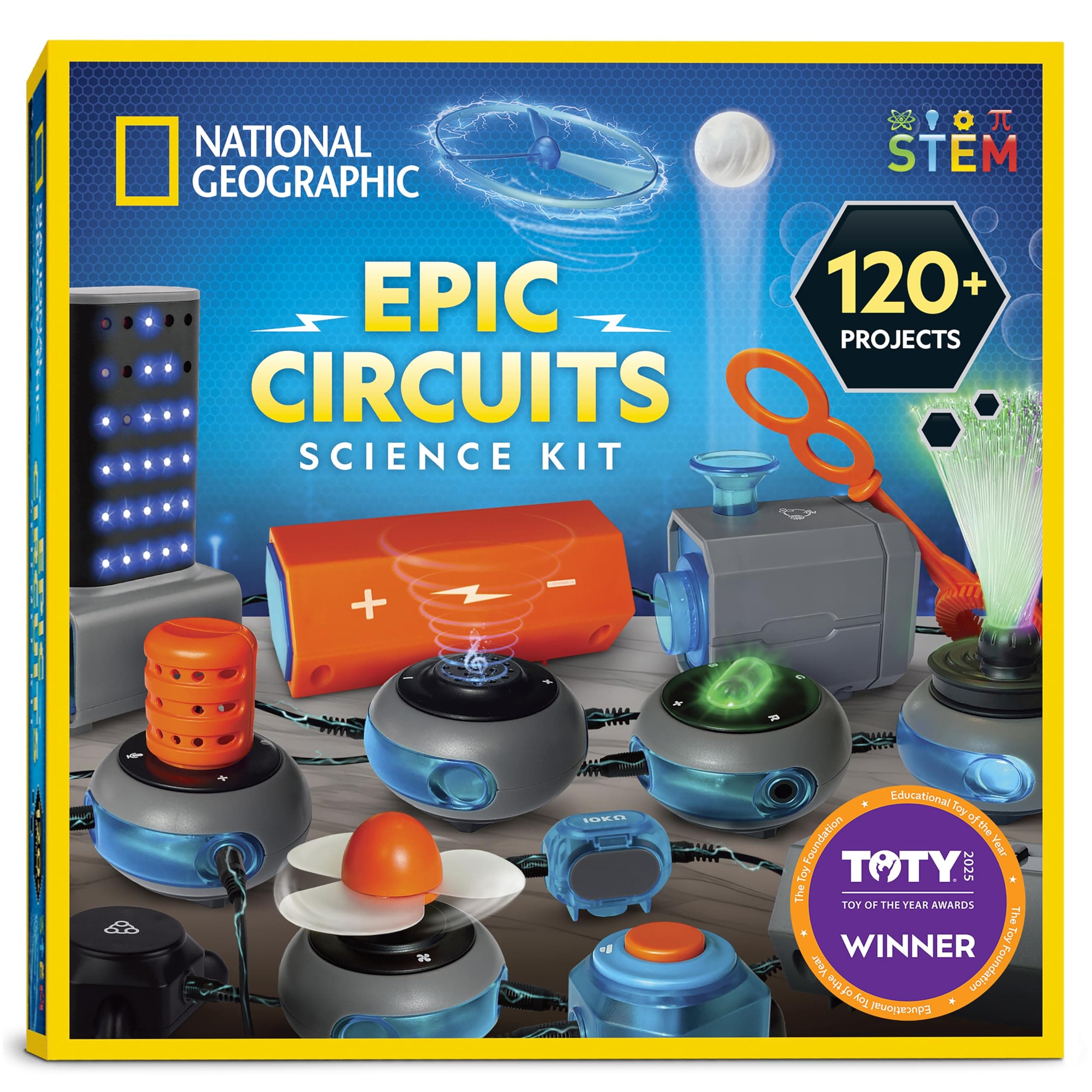 National Geographic Circuit Maker Kit - Electronics Kit for Kids with 120 Electrical Circuit Projects, Electric Circuit STEM Toy, Electronic Projects, Electrical Circuit Kit for Kids, Electricity Kit