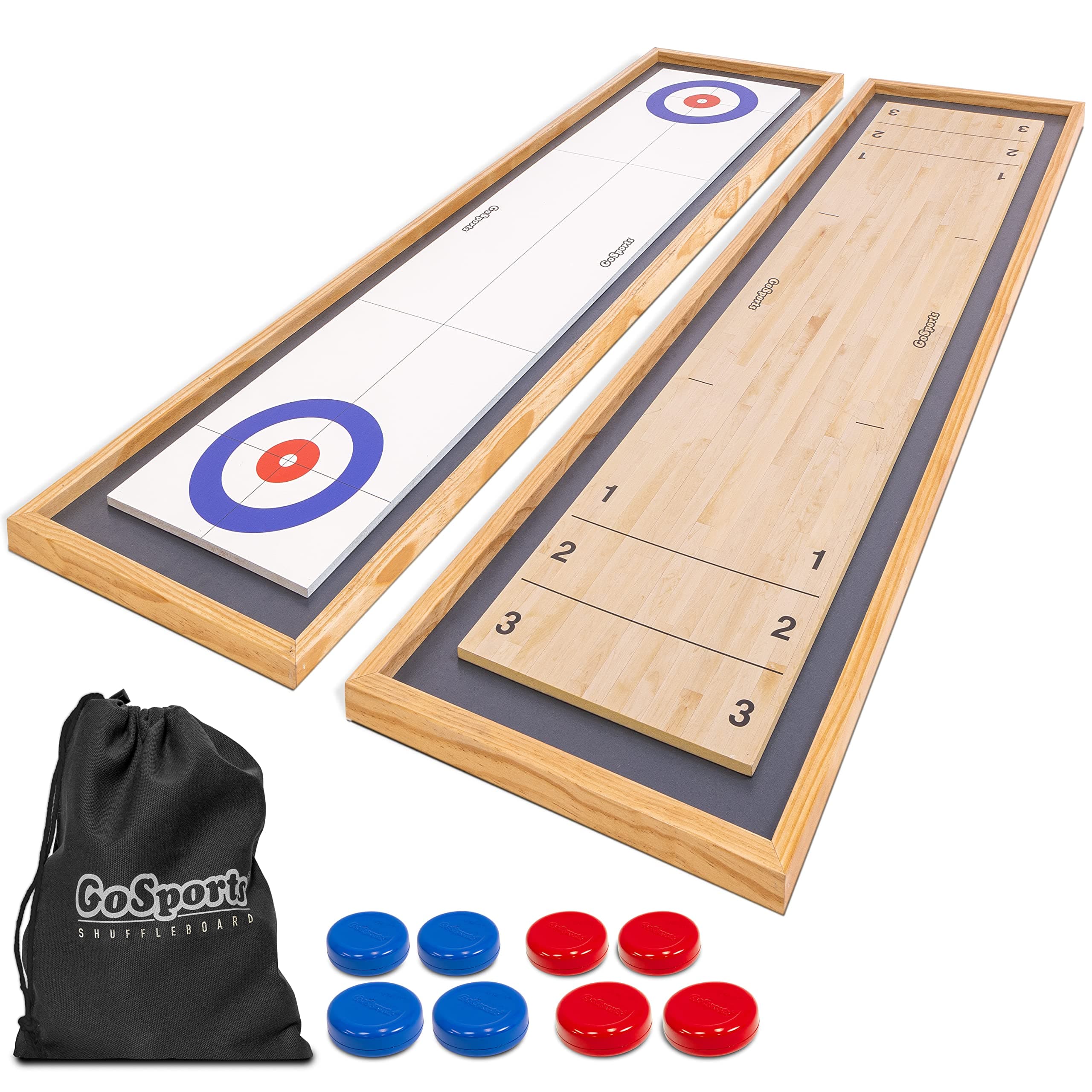 GoSports Shuffleboard and Curling 2 in 1 Board Games