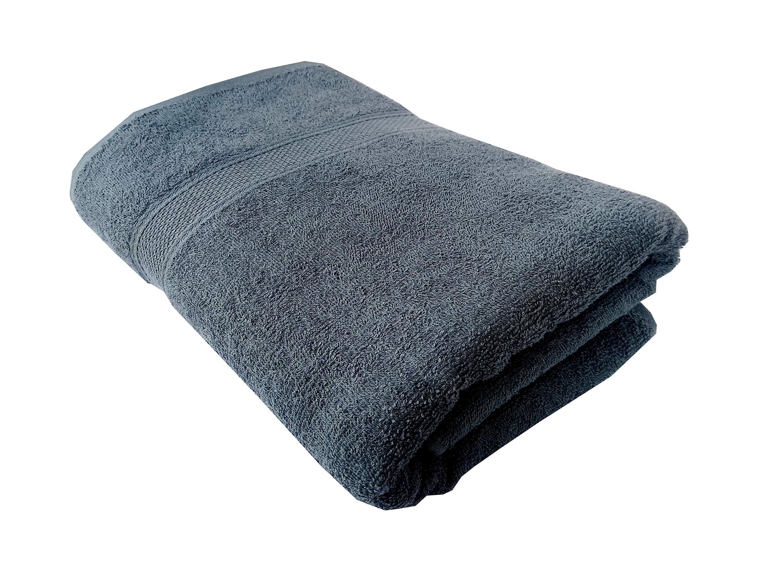 100% Cotton Quick Dry Extra Absorbent Soft, Dry Faster, Travel Friendly & Light Weight Plain 1 Bath Towel (Size : 70X140 CM) (Gray)