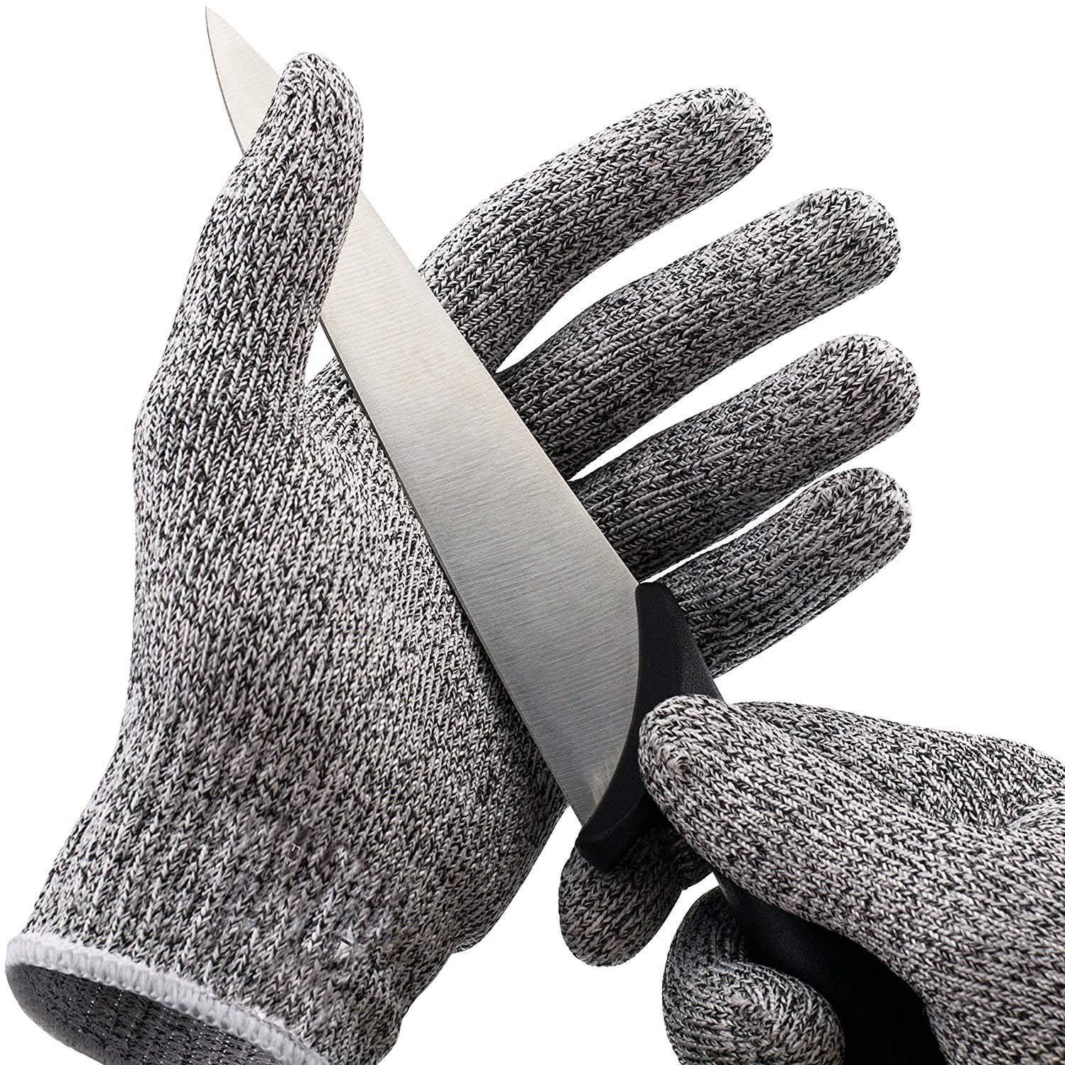 Nylon Cut Resistance and Anti Abrasion Safety Working Protective Hand Gloves (Grey), Pack Of 1