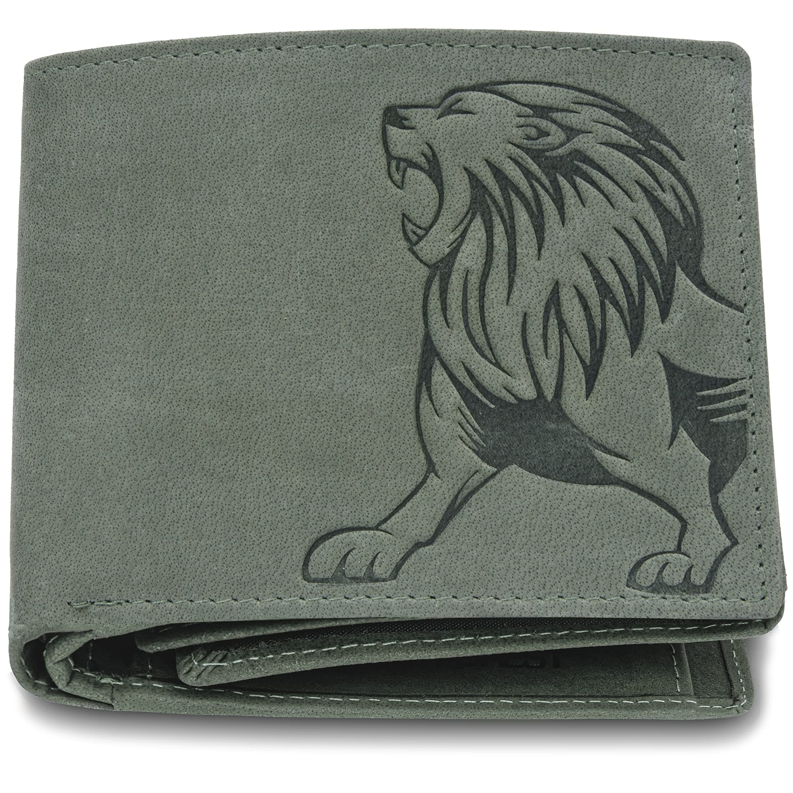 URBAN FOREST Leo Vintage Green Leather Wallet for Men