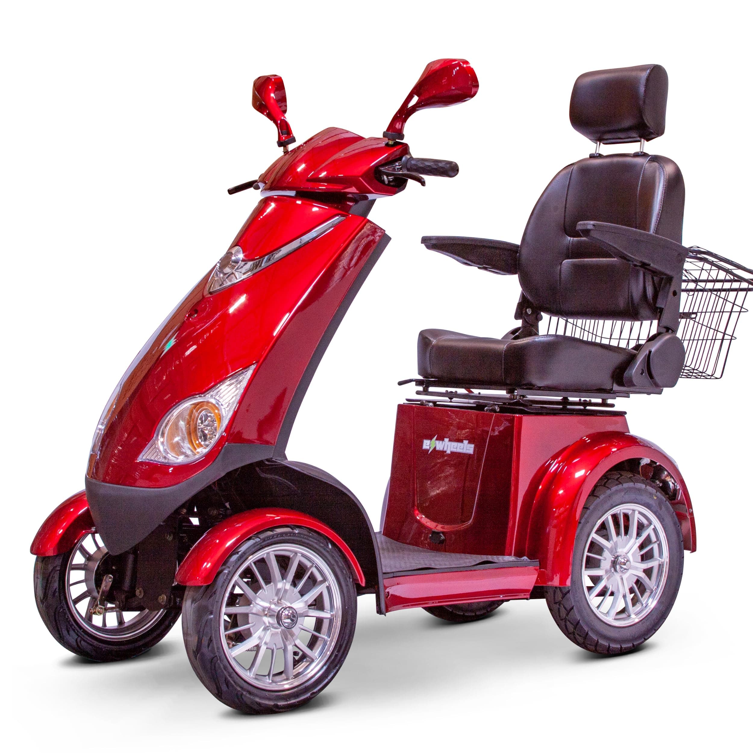 Deluxe Scooters 72+ Premium Mobility Scooter with 3-Year Warranty, 500 lbs Weight Capacity, Fully Assembled, Adjustable Captain's Seat, Long Range RED