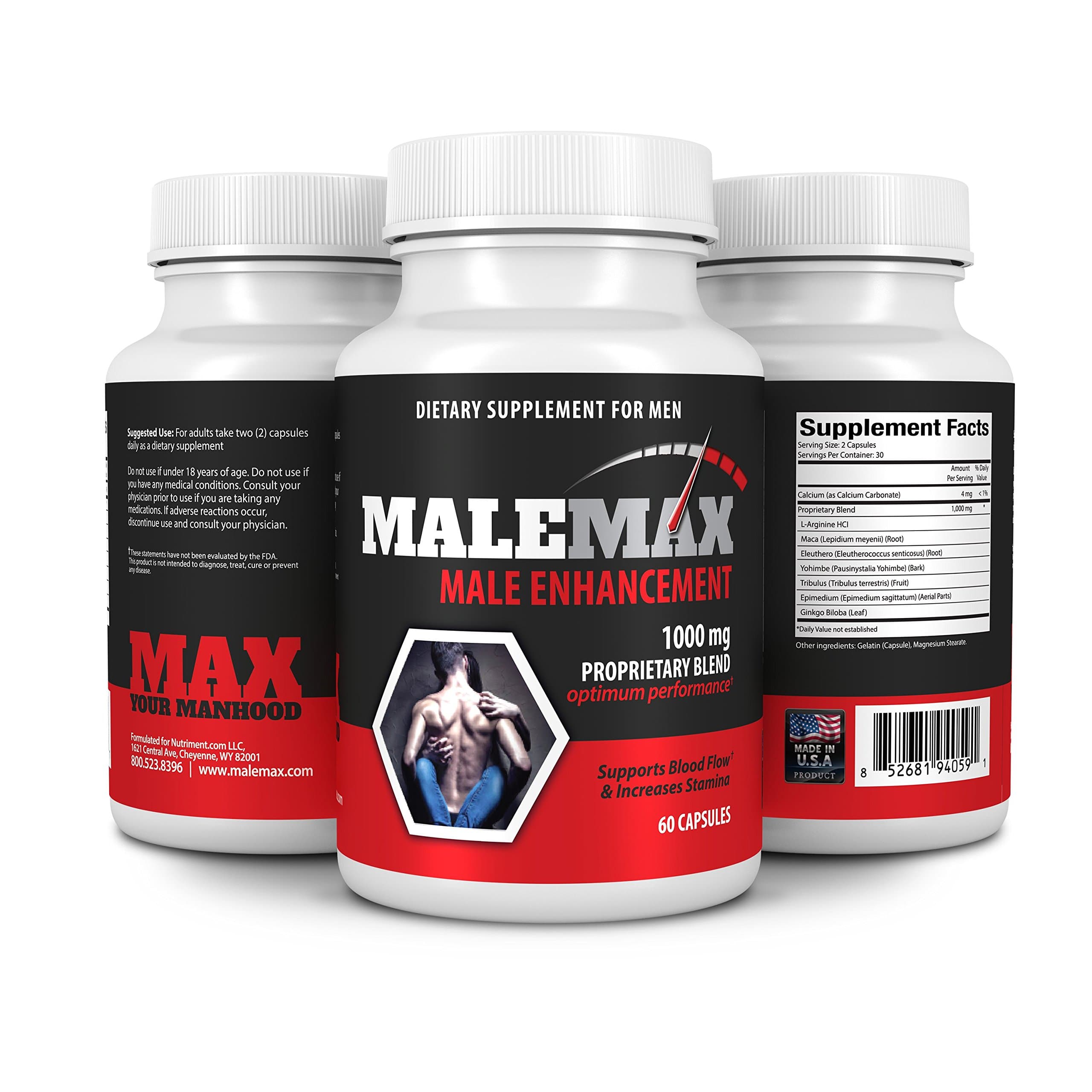 MaleMax Mens Performance Pills- Increase Size Lenght Girth Libido and Quality- Boost Testosterone Levels- All Natural Male Enhancement