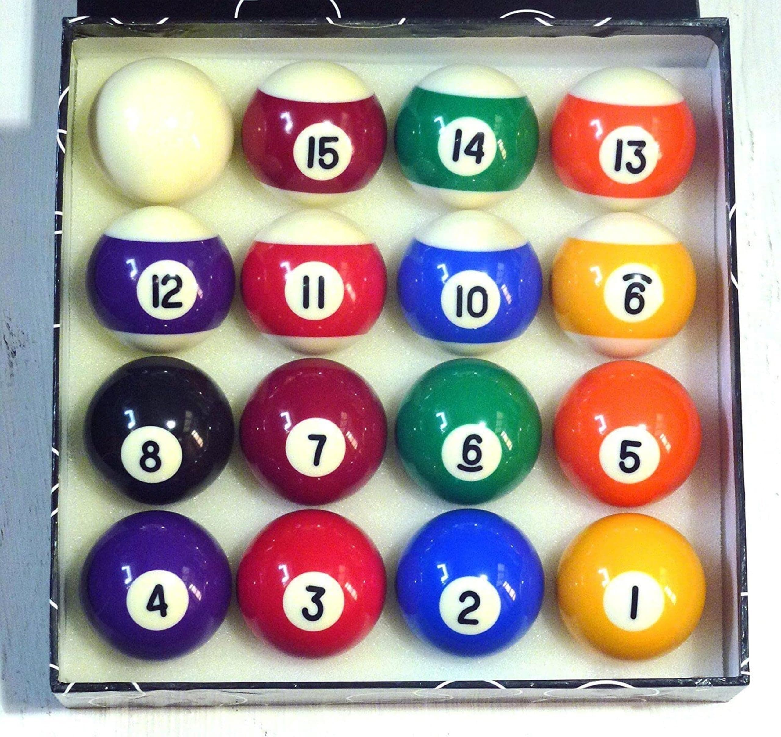 Billiard Pro Unisex 2-Inch Billiard Ball Set (Red and Yellow)