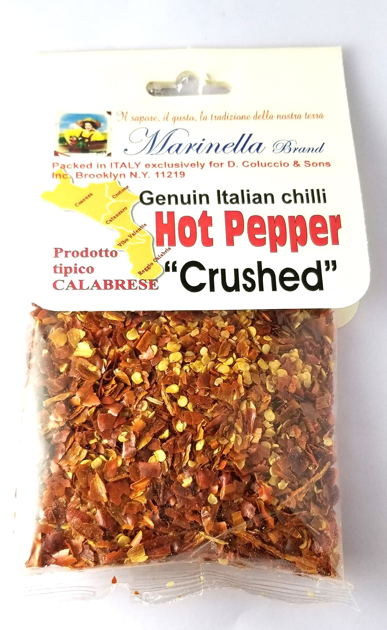 Marinella Dehydrated Sauce Mixes, Spices and Herbs All Natural Imported from Italy (2 - Pack, Crushed Italian Hot Pepper (Imported Italy))