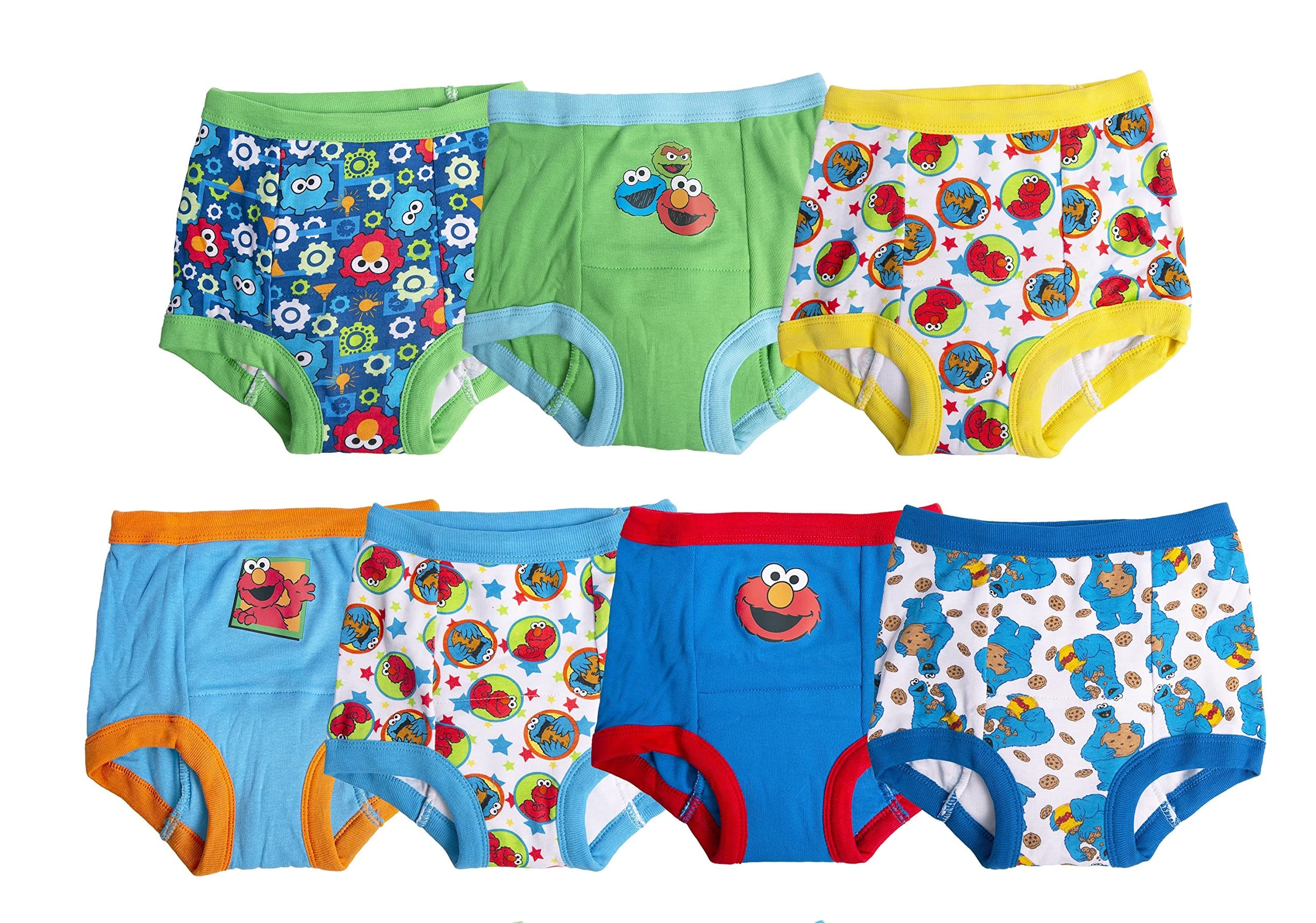 Sesame Street Unisex Toddler Potty Training Pants with Elmo, Cookie Monster and Big Bird with Stickers & Success Chart