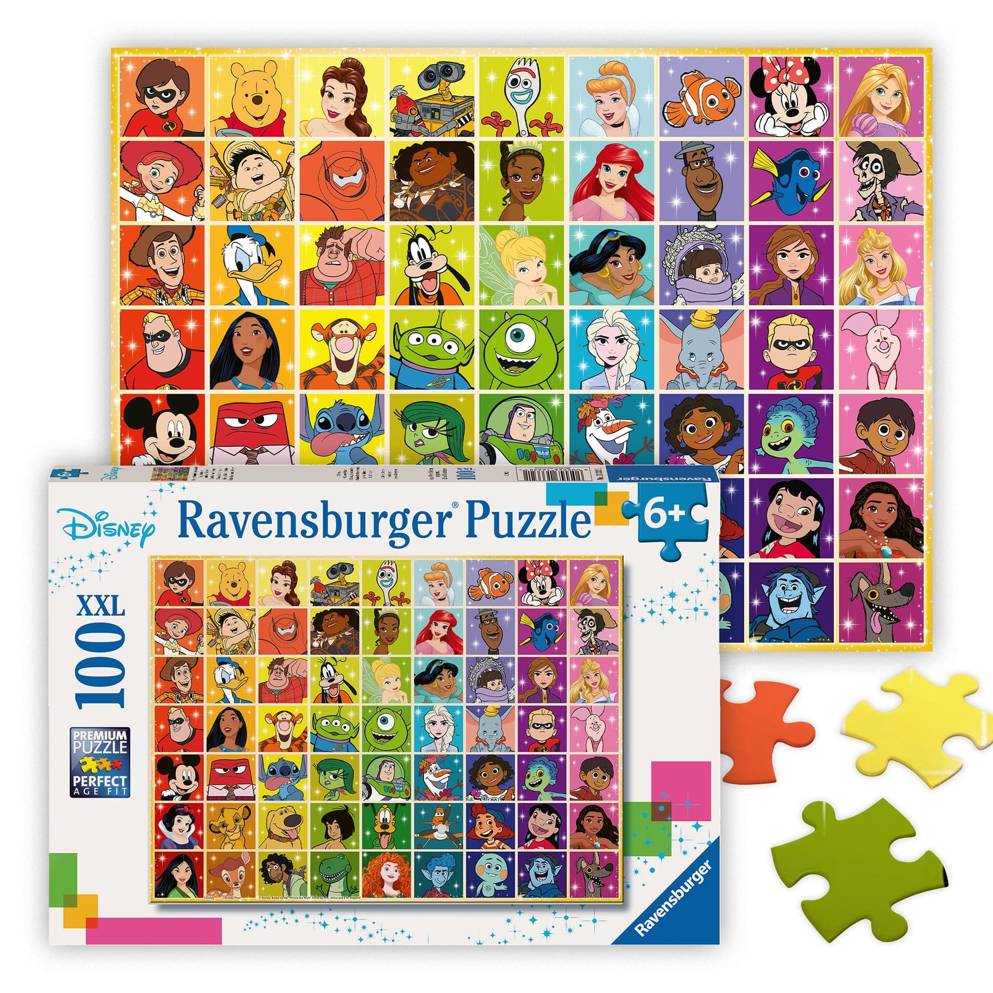Disney Pixar Disney & Pixar Colour Palette Jigsaw Puzzles for Kids Age 6 Years Up - 100 Pieces XXL - Gifts for Children