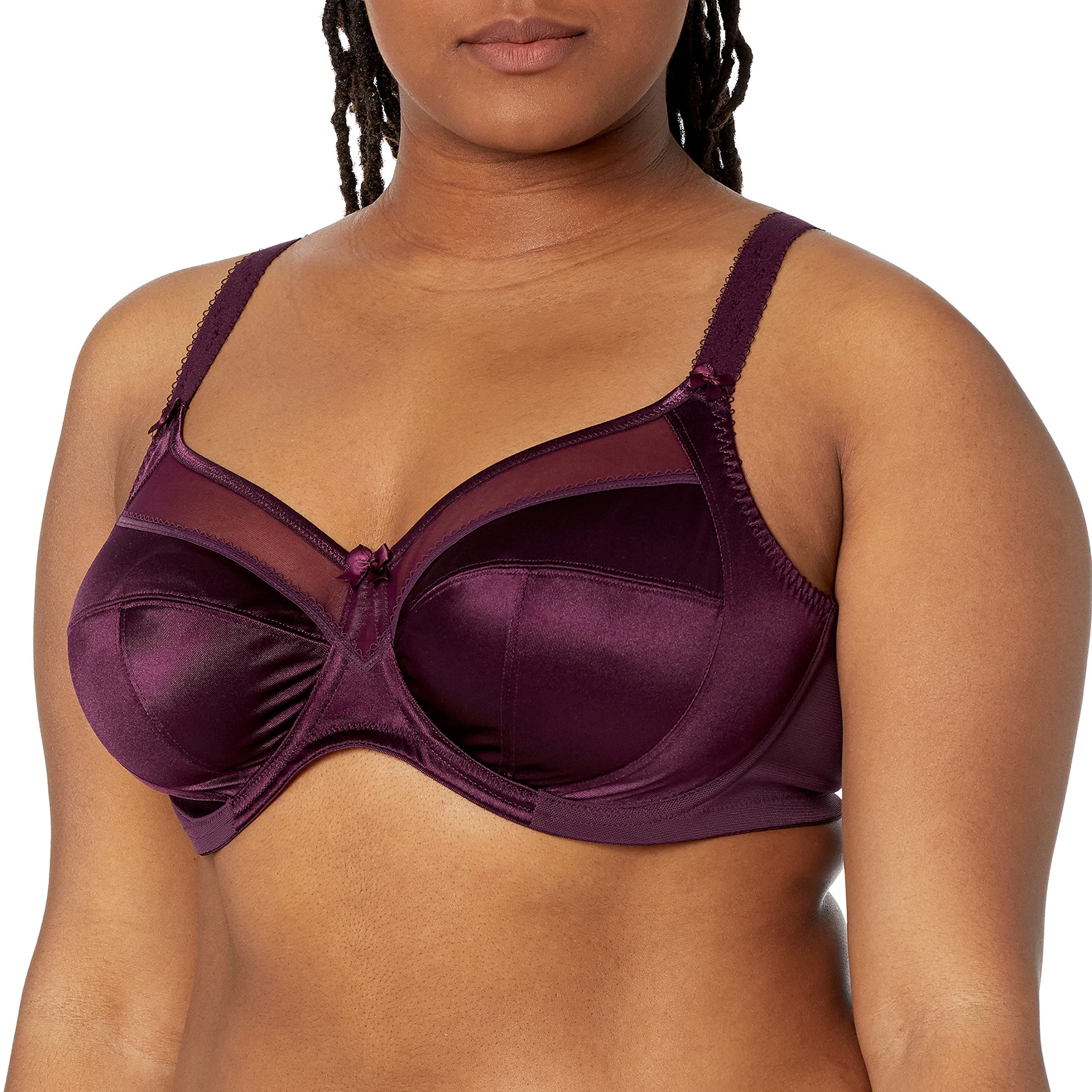 GODDESS Women's Plus Size Keira Underwire Banded Bra, Damson, 42DDD