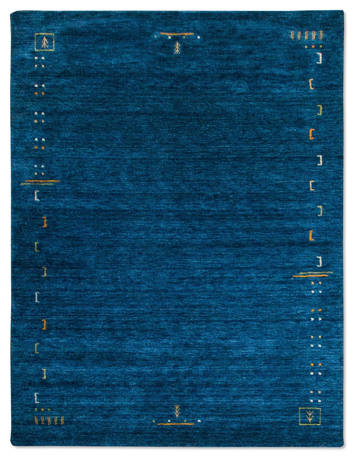 Morgenland" FENTH Plain Gabbeh Rug, Wool, Blue, 300 x 200 x 1.8 cm