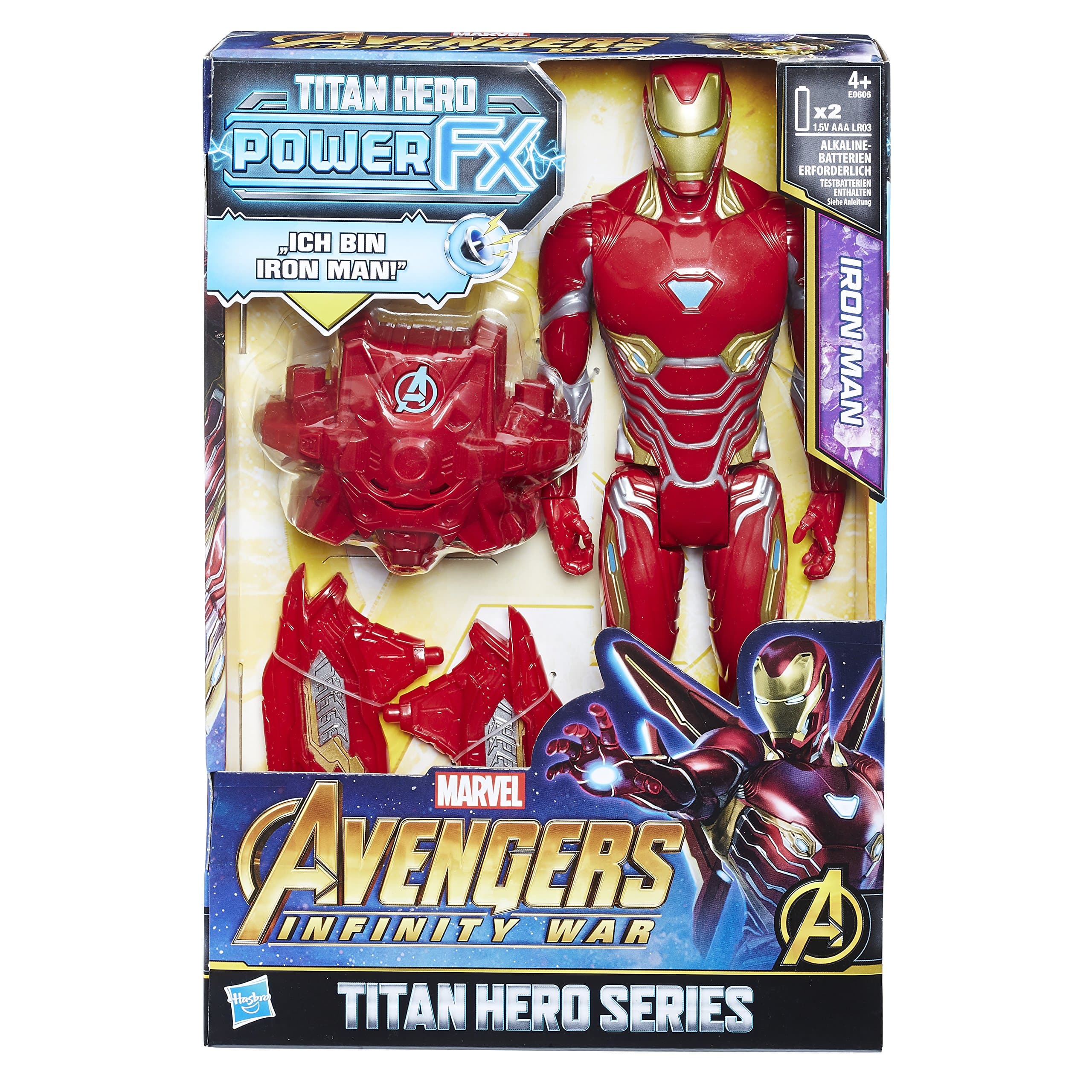 Hasbro Avengers E0606100 Marvel Titan Hero Iron Man Action Figure with Power FX PACK β German Version